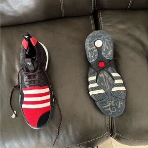Adidas Black and Red Athletic Shoes